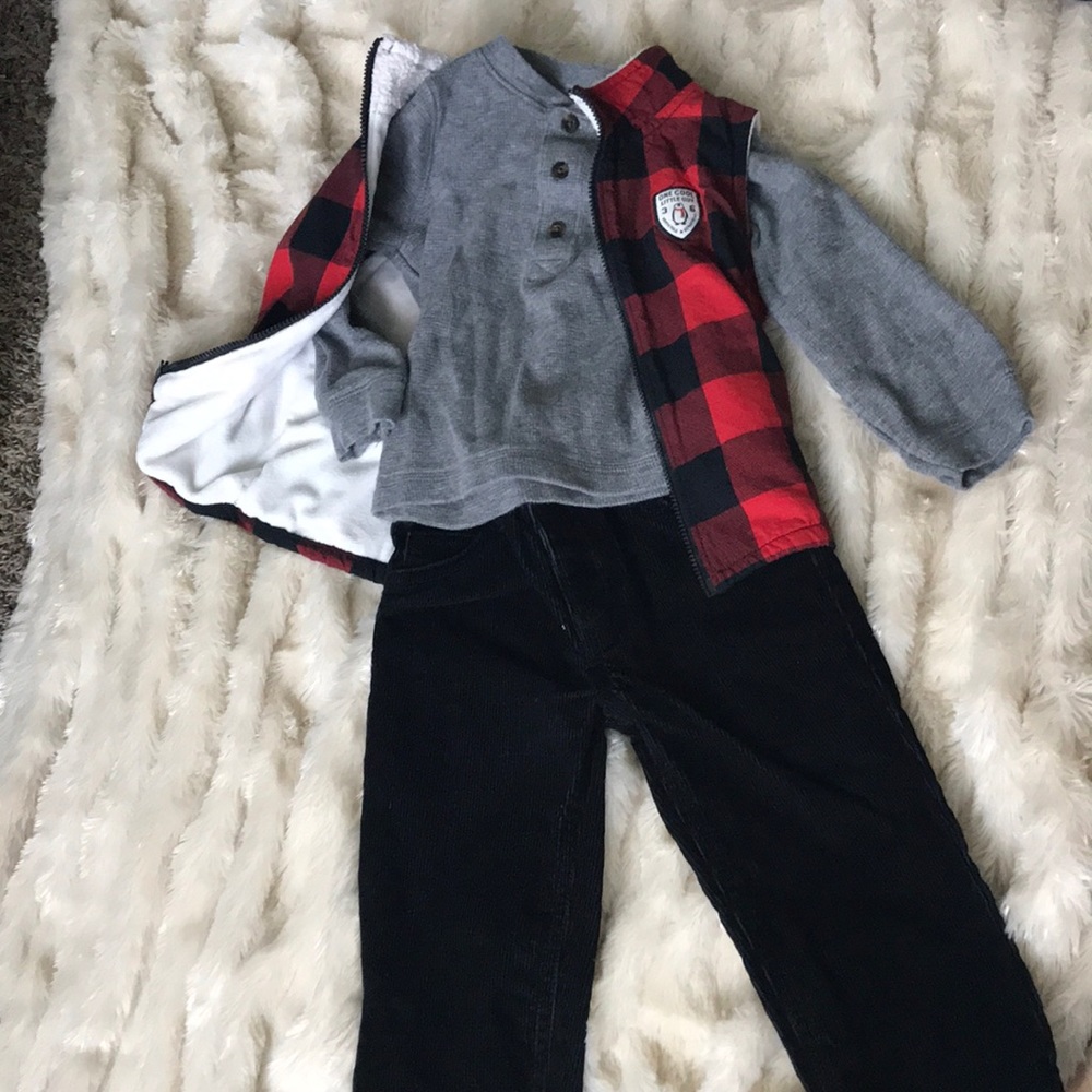 Carters winter corduroy/vest outfit